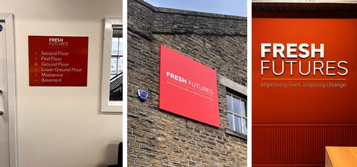 wayfinding and outdoor and wall signs